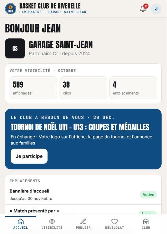 Espace d’un partenaire
