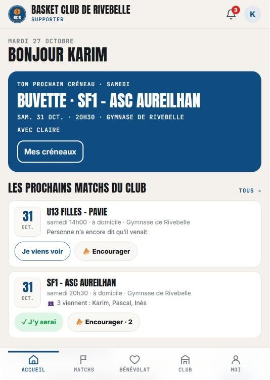 Accueil d’un bénévole